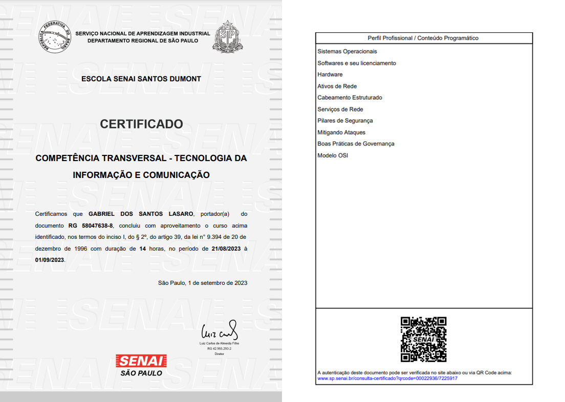 Certificate of TI Generals Conclusion